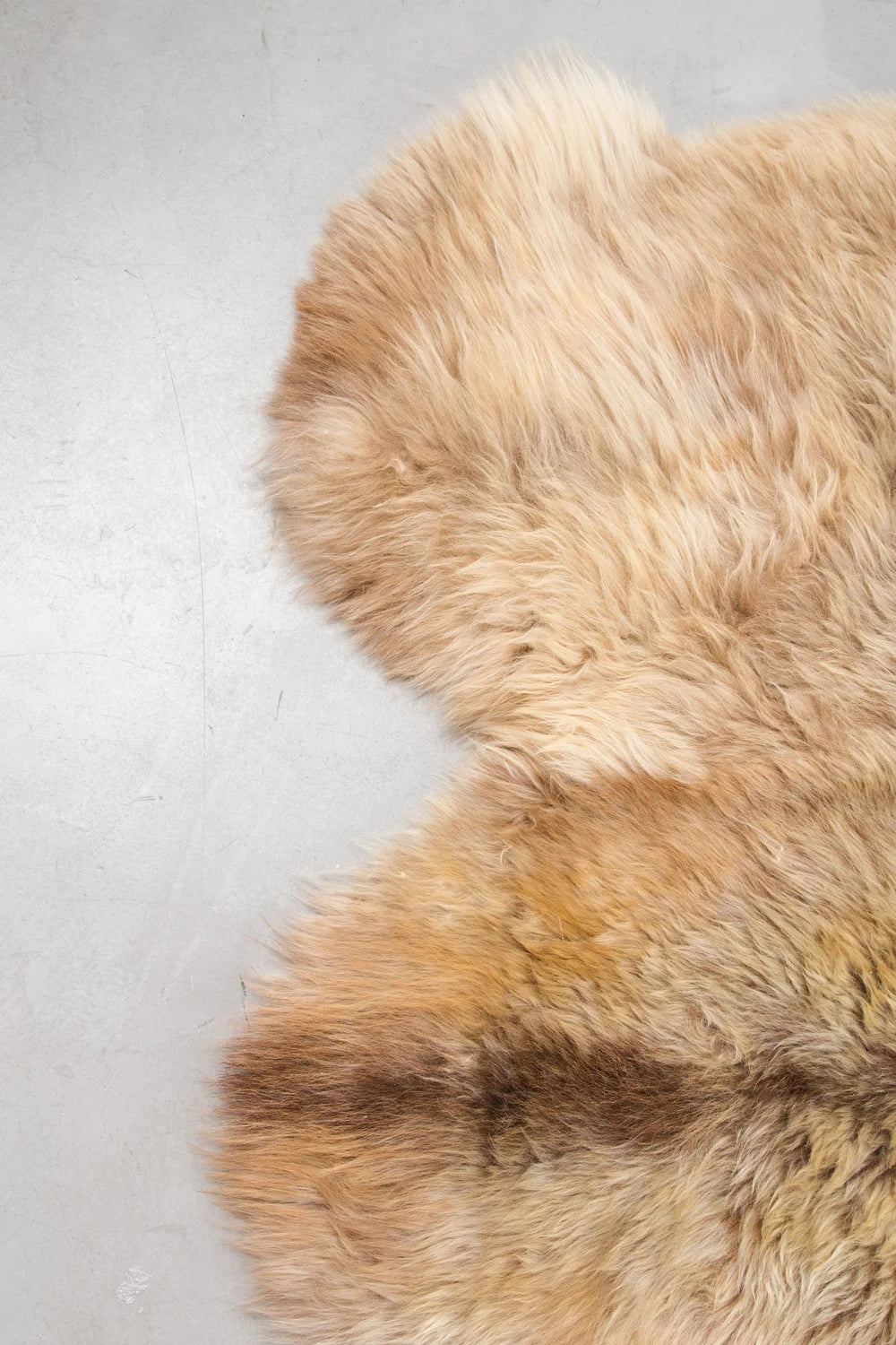 Rug made of six natural sheepskin hides, Shaggy Chair Throw, Home Area Rug , Natural Soft Sheepskin Floor Covering , Cozy and Soft
