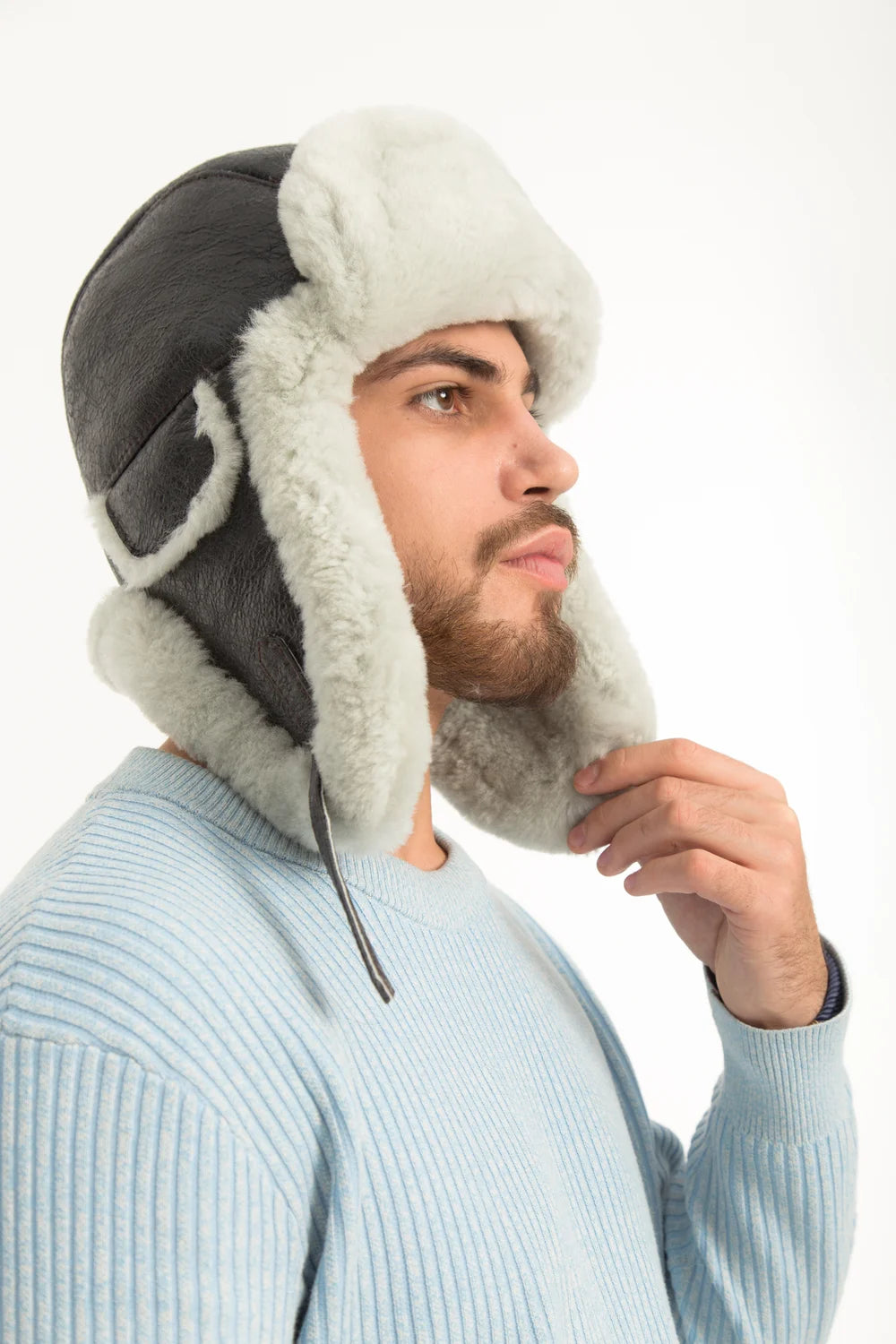 Men's Sheepskin "Aviator" Hat 