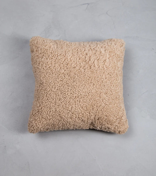 Teddy Short-Haired Natural Sheepskin Pillow