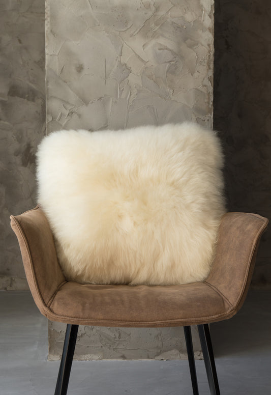 Long-Haired Natural Sheepskin Pillow