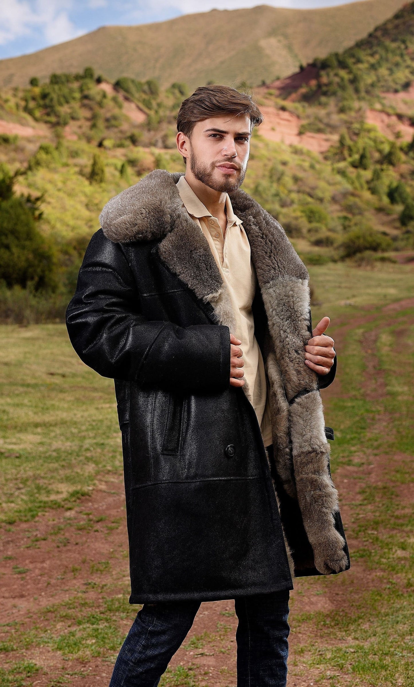 Sheepskin Coat for Men  Fine Shearling ApparelThe Sheepherder