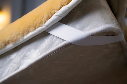 Double mattress made of warming sheepskin wool