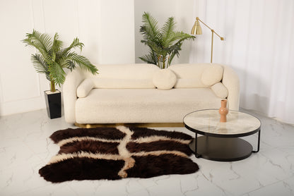 Sacred Sheepskin Rug – Crafted from Eight Dark Hides