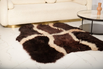 Sacred Sheepskin Rug – Crafted from Eight Dark Hides