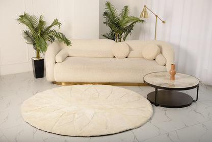 Round Sheepskin Rug "Astra" with Lining
