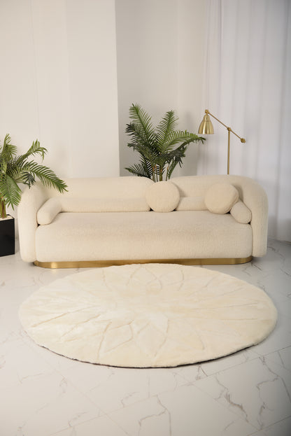 Round Sheepskin Rug "Astra" with Lining