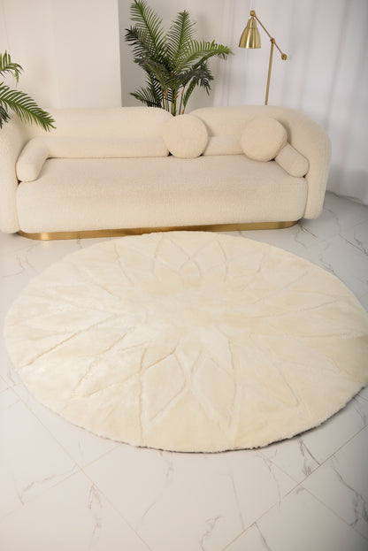 Round Sheepskin Rug "Astra" with Lining