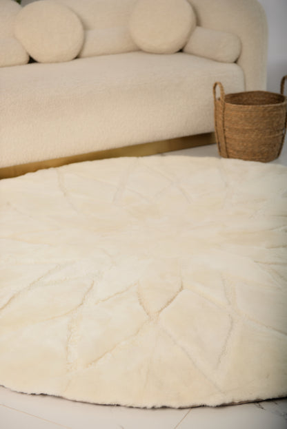 Round Sheepskin Rug "Astra" with Lining
