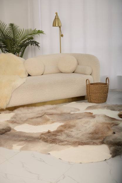 "Mossy" Sheepskin Rug – Made from Natural Light Hides