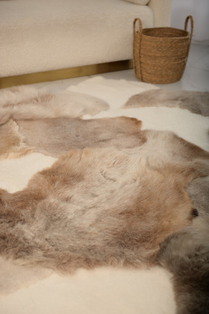 "Mossy" Sheepskin Rug – Made from Natural Light Hides