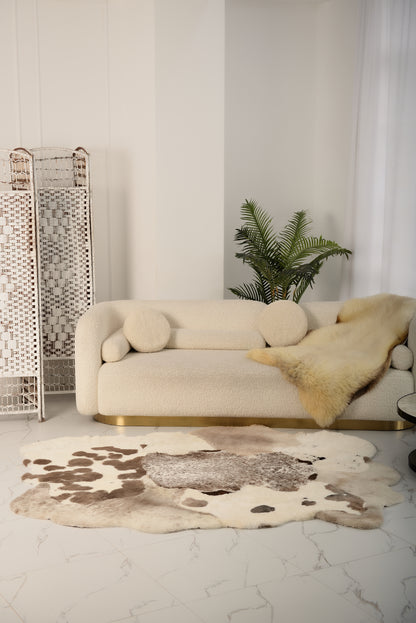 Mossy Rug Made from Natural Un-Dyed Spotted Hides