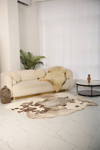 Mossy Rug Made from Natural Un-Dyed Spotted Hides