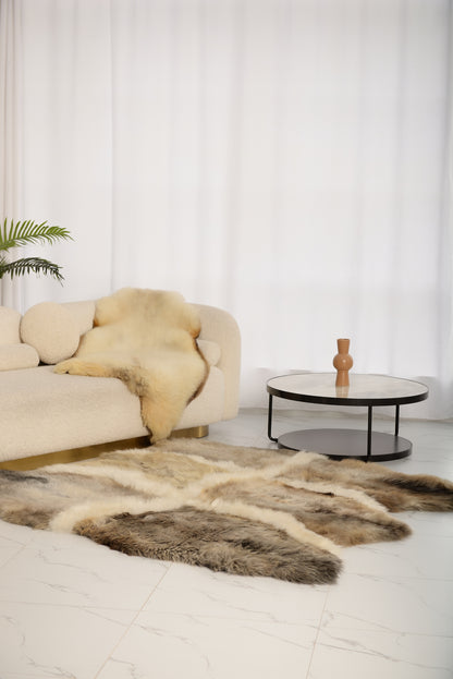 The "Sacred" Rug from eight carefully selected light gray sheepskins