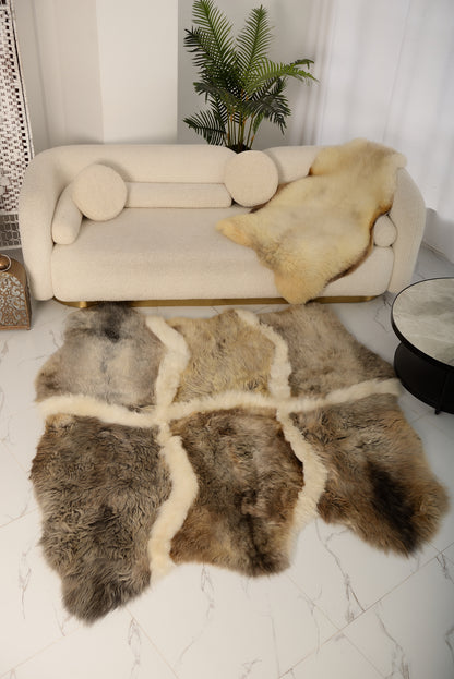 The "Sacred" Rug from eight carefully selected light gray sheepskins