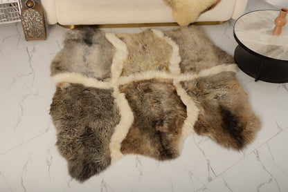The "Sacred" Rug from eight carefully selected light gray sheepskins