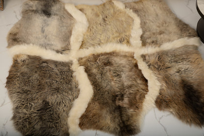 The "Sacred" Rug from eight carefully selected light gray sheepskins