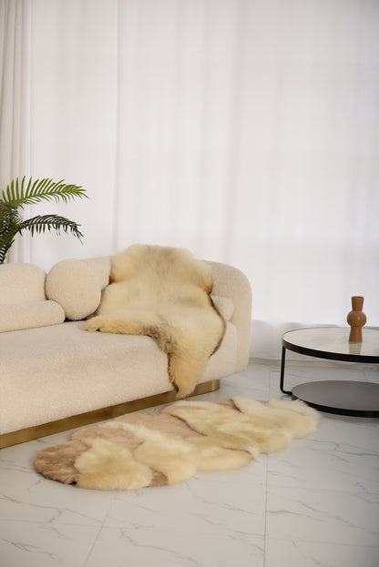The Turtle rug in a soft light cream shade