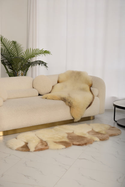The Turtle rug in a soft light cream shade