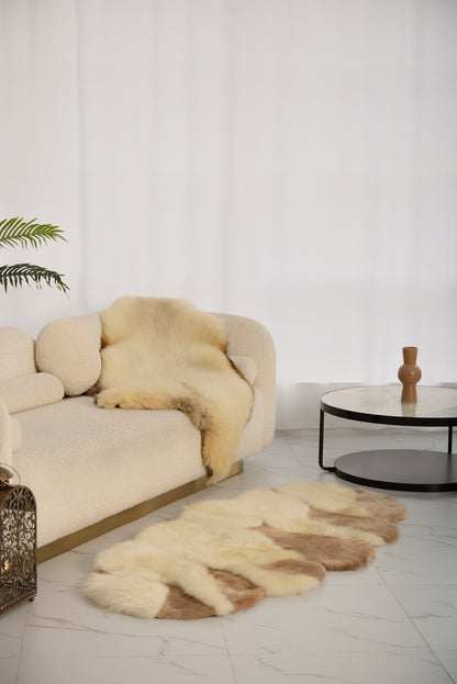 The Turtle rug in a soft light cream shade