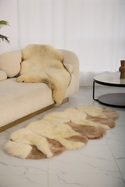The Turtle rug in a soft light cream shade