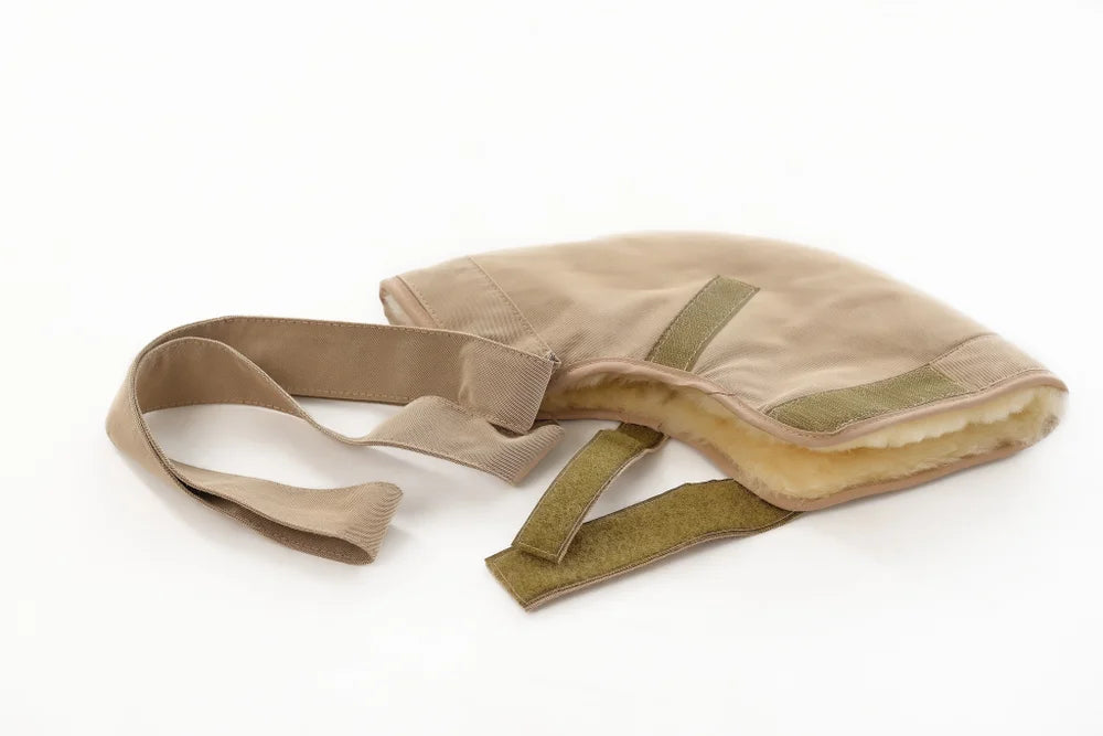 Sheepskin Heating Elbow Support in Khaki color