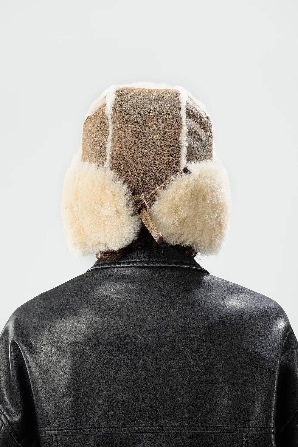 Real Sheepskin Shearling Winter Aviator Hat