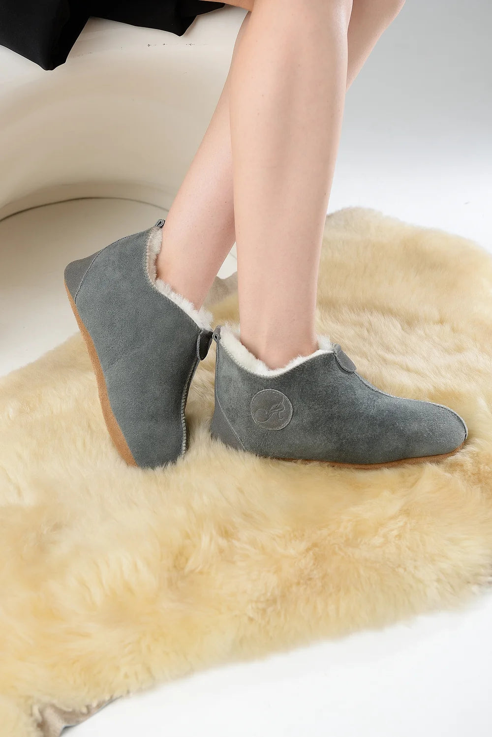 Home Slippers in Grey color