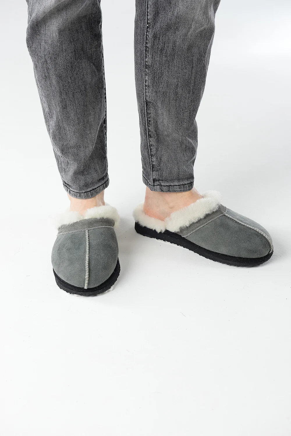 Home Slippers in Grey color