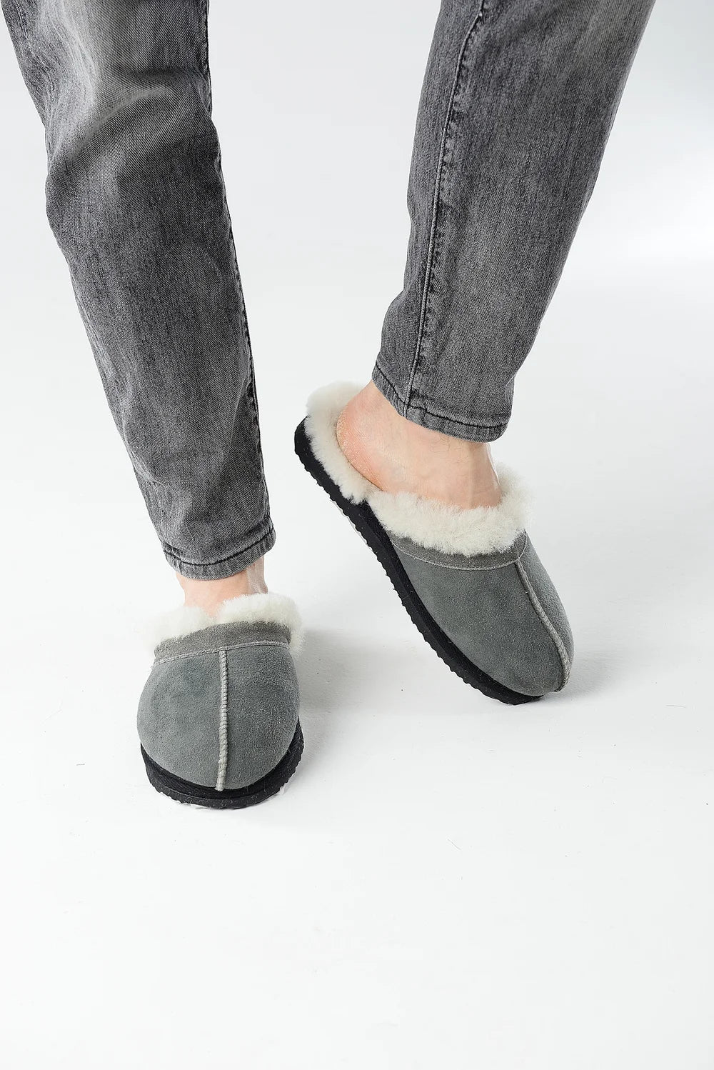 Home Slippers in Grey color