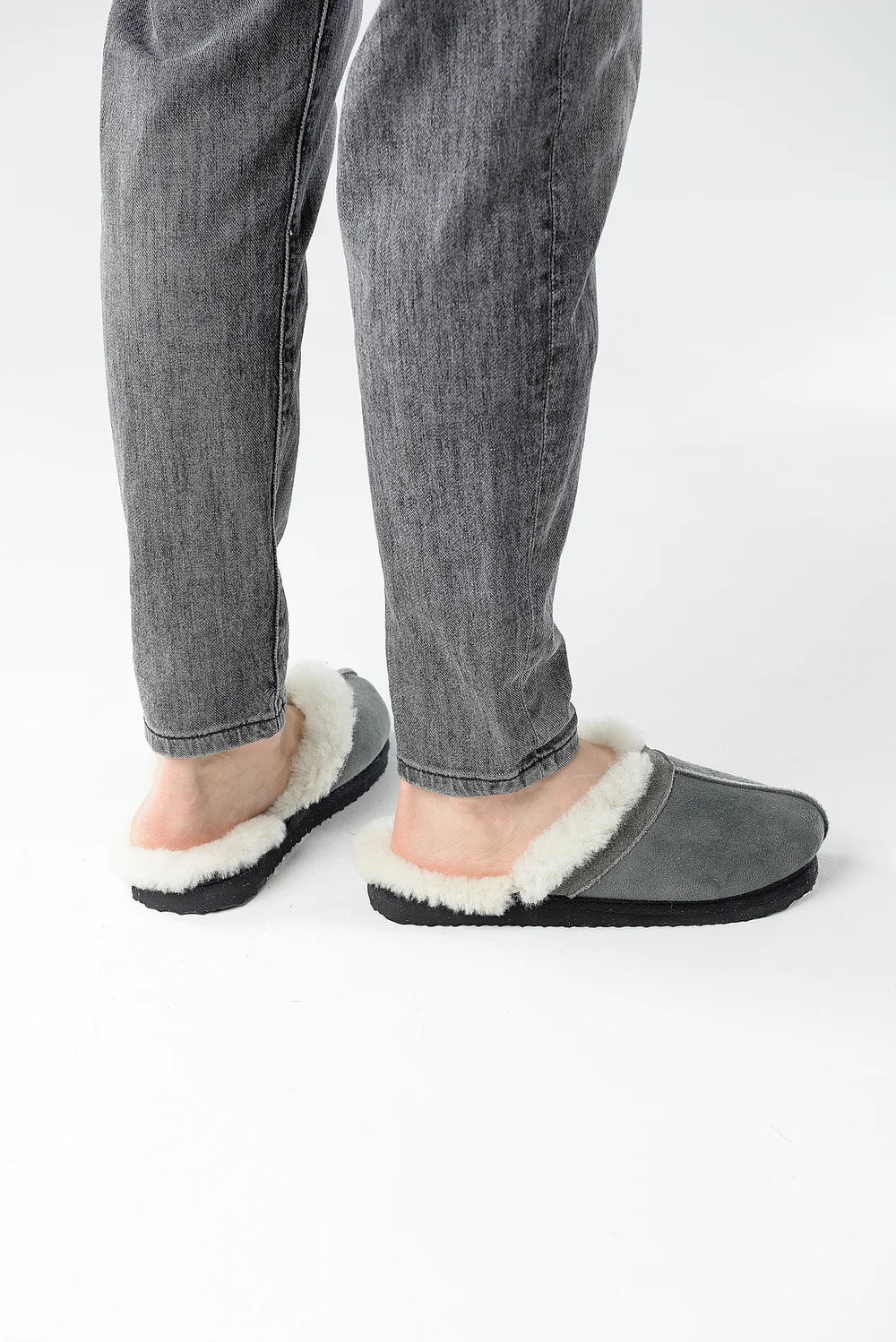 Home Slippers in Grey color