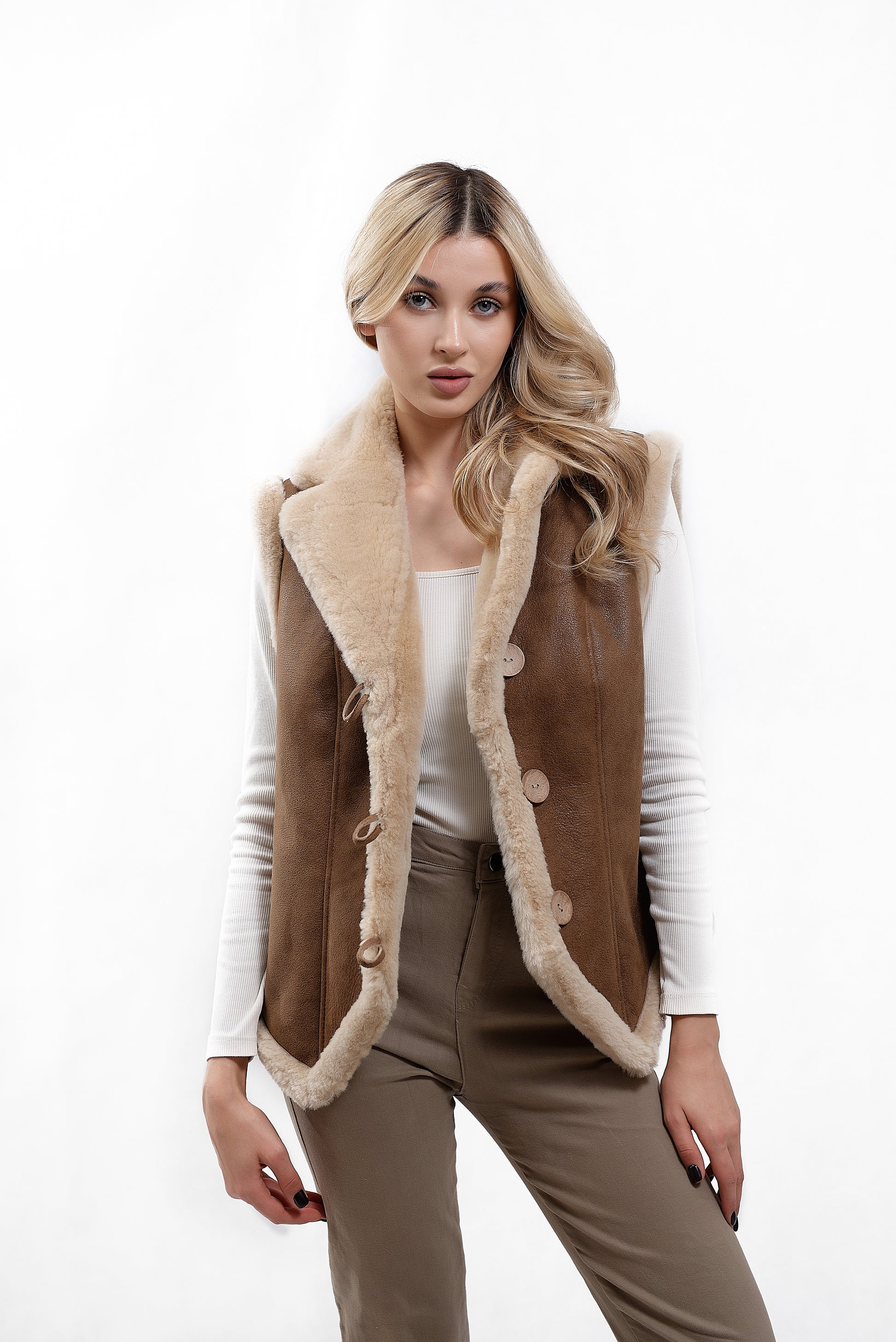 Women's Shearling Vest "Jane"