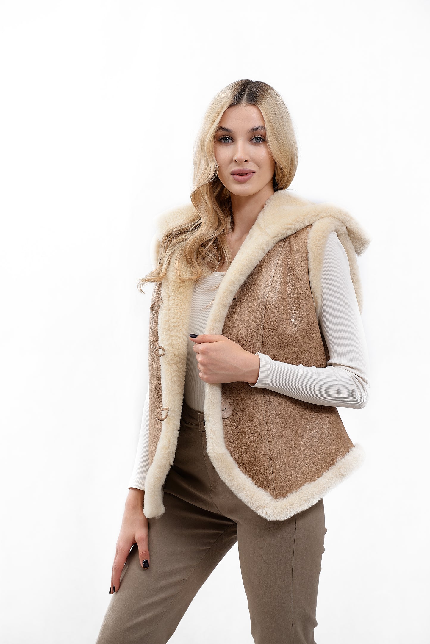 Women's Shearling Vest "Grace"