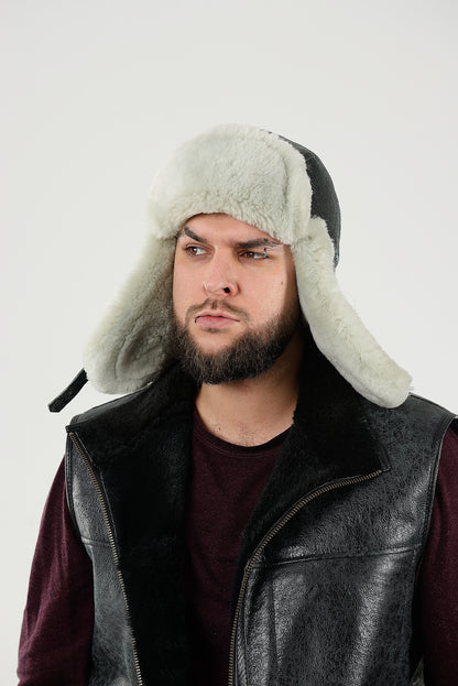 Men's Sheepskin "Aviator" Hat 