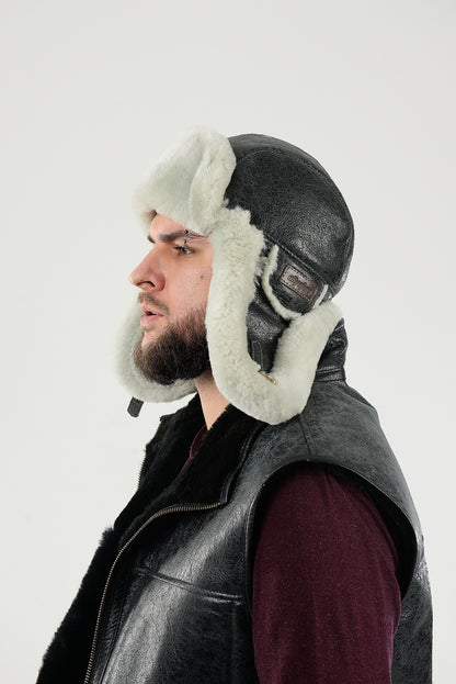 Men's Sheepskin "Aviator" Hat 