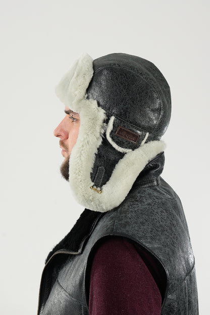 Men's Sheepskin "Aviator" Hat 