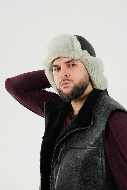 Men's Sheepskin "Aviator" Hat 