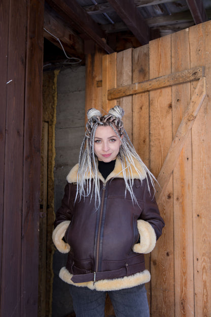 Brown Shearling Jacket Women