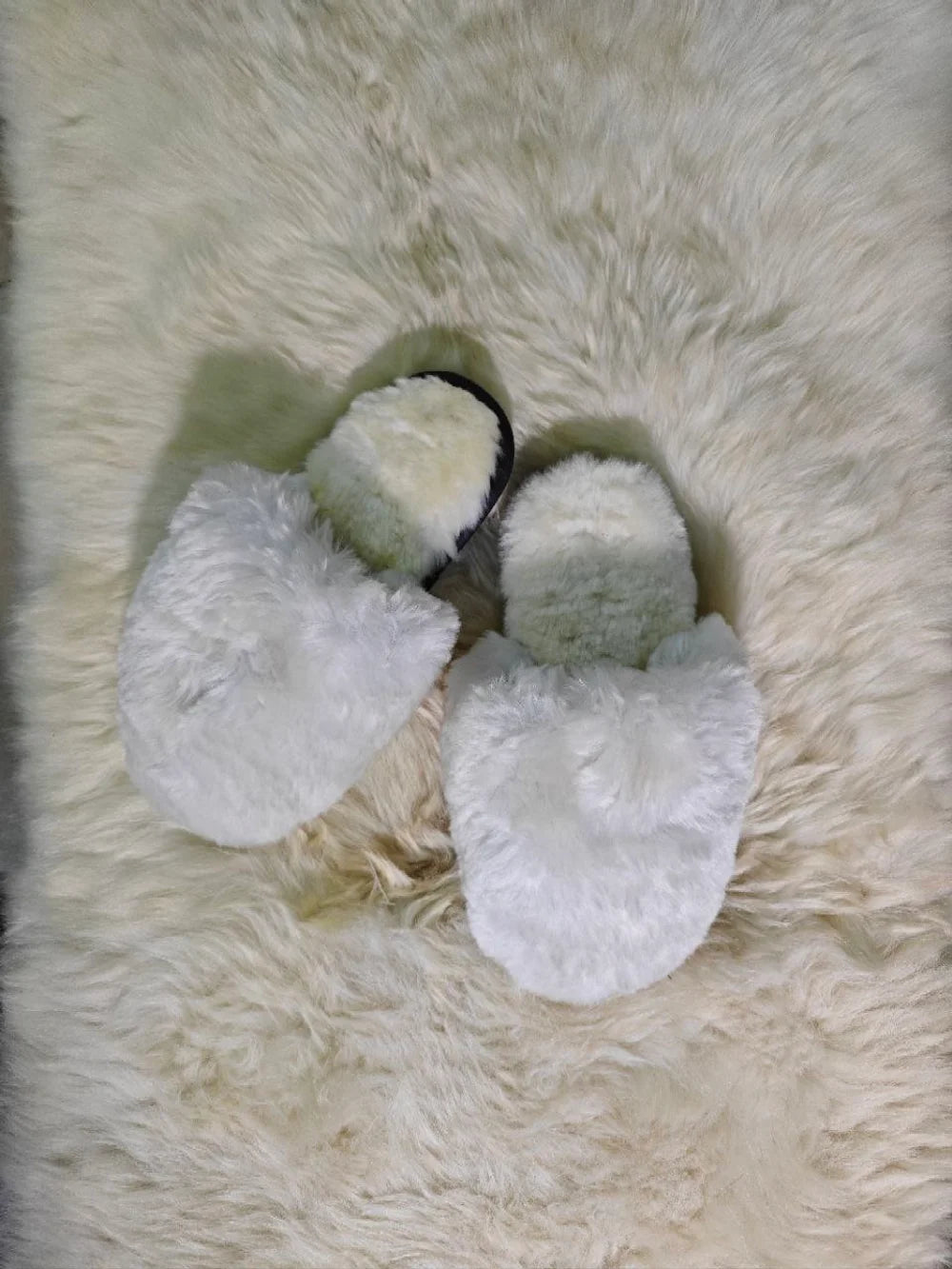 Lama Long Hair Sheepskin Fur Slippers 
