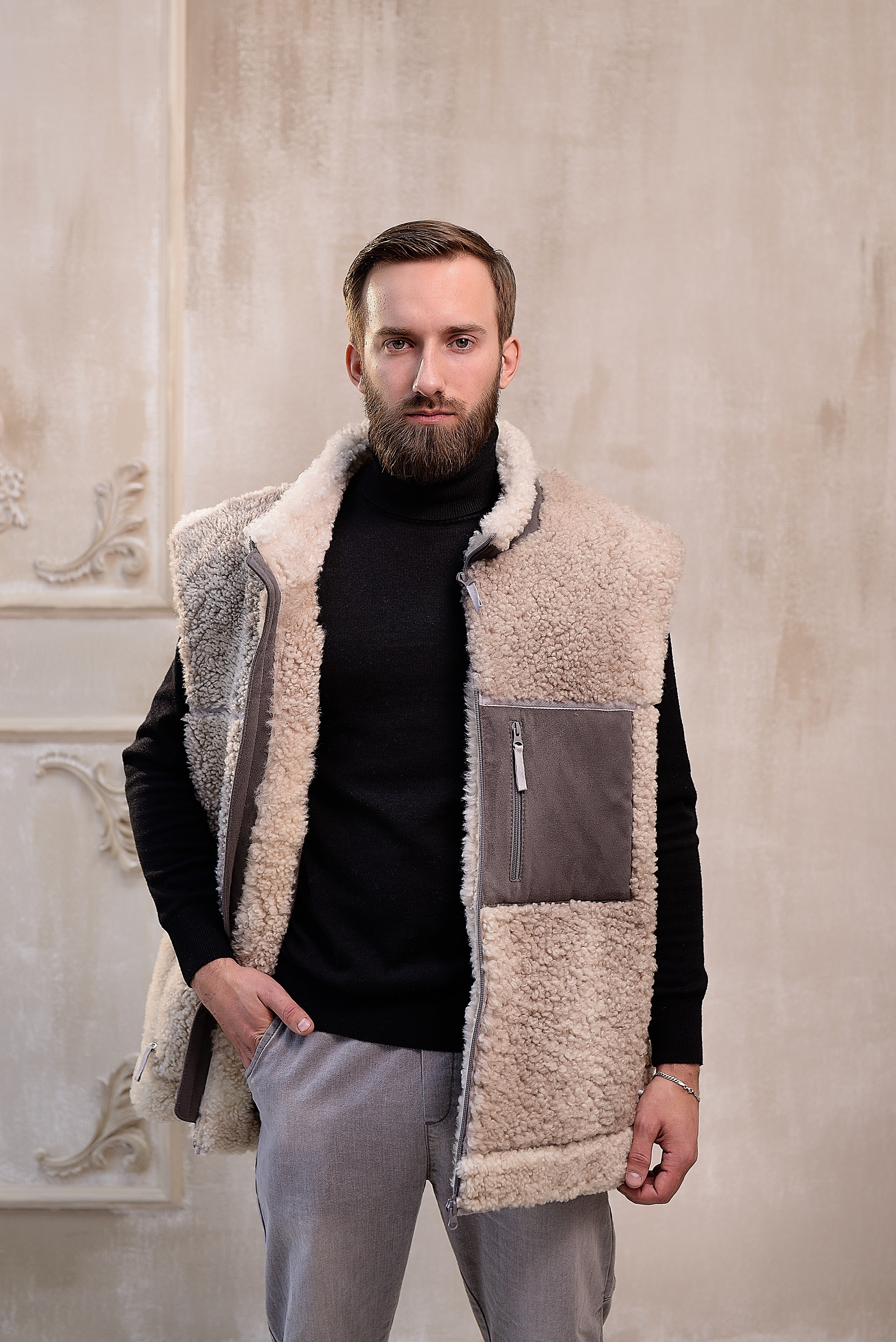 Sheepskin vest sale mens