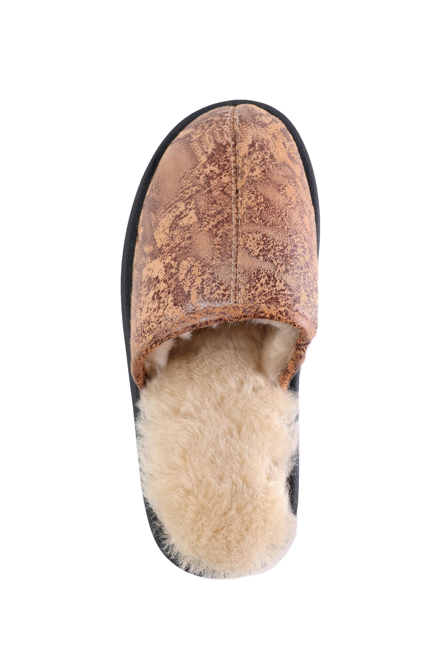 Unisex Dune Sheepskin Slippers with Soft Beige Fur Lining