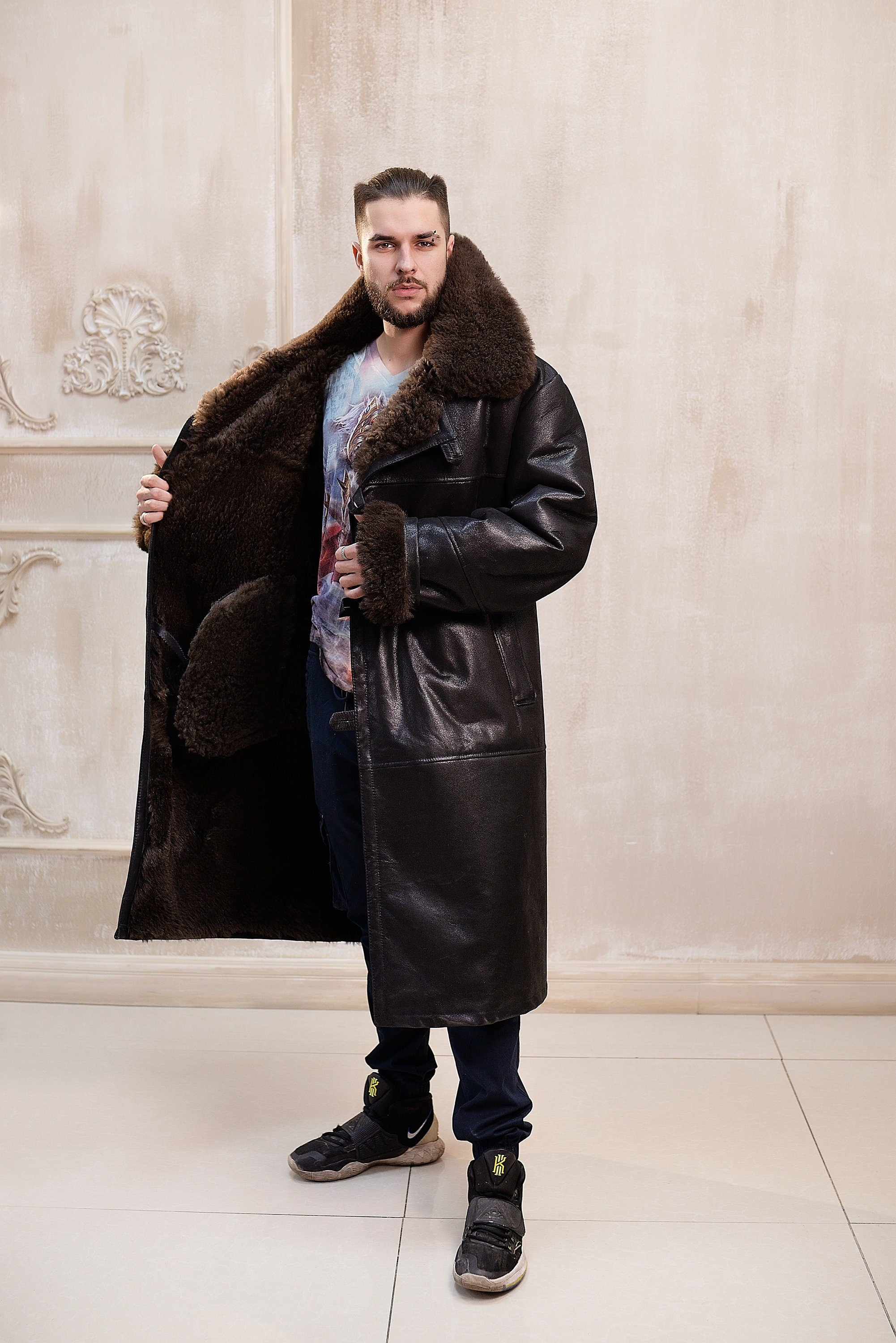 Men's traditional 2024 sheepskin coat